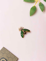 Green Beetle Insect Brooch - TOSSIDO