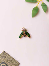 Green Beetle Insect Brooch - TOSSIDO