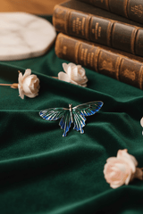 Green-Blue Butterfly Brooch - TOSSIDO