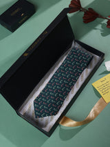 Green Candy Printed Necktie - TOSSIDO
