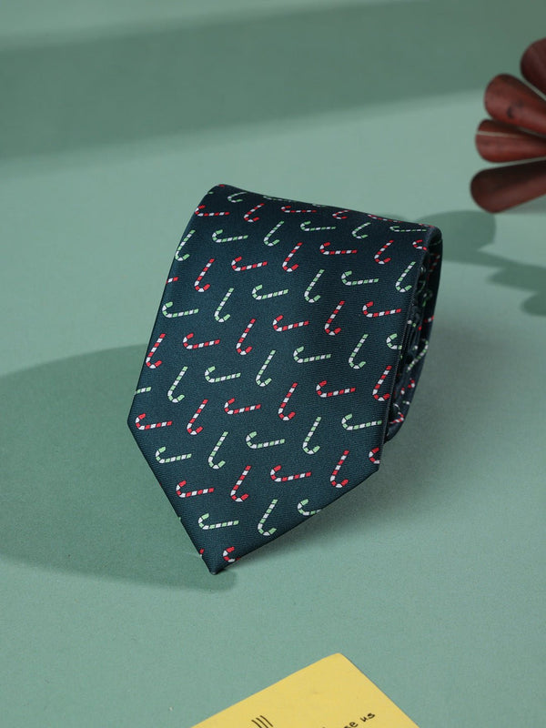 Green Candy Printed Necktie - TOSSIDO