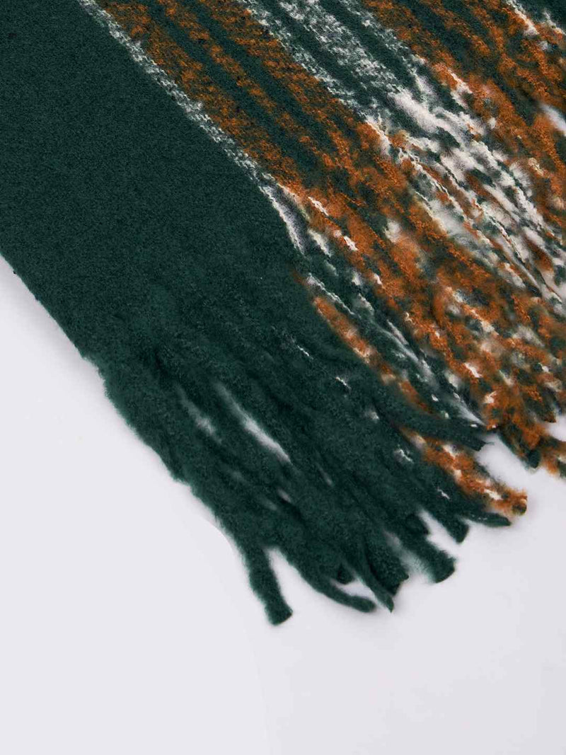 Green Check Woolen Muffler - TOSSIDO