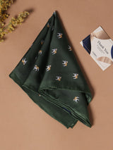 Green Dog Silk Pocket Square - TOSSIDO
