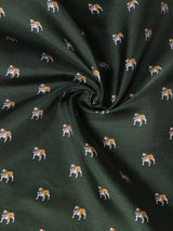 Green Dog Silk Pocket Square - TOSSIDO