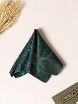 Green Floral Jacquard Pocket Square - TOSSIDO