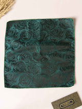 Green Floral Jacquard Pocket Square - TOSSIDO