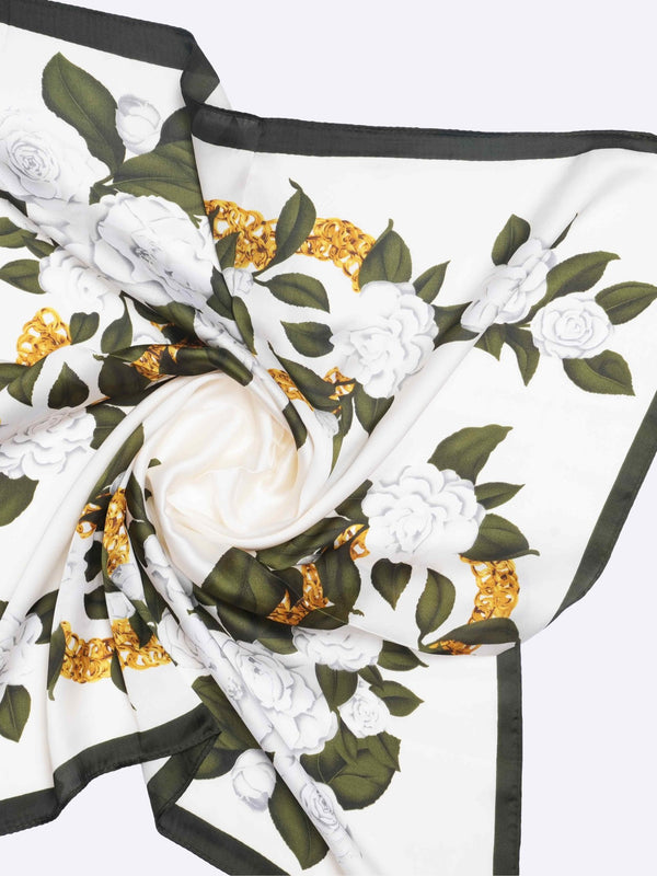 Green Floral Men's Neckerchief - TOSSIDO