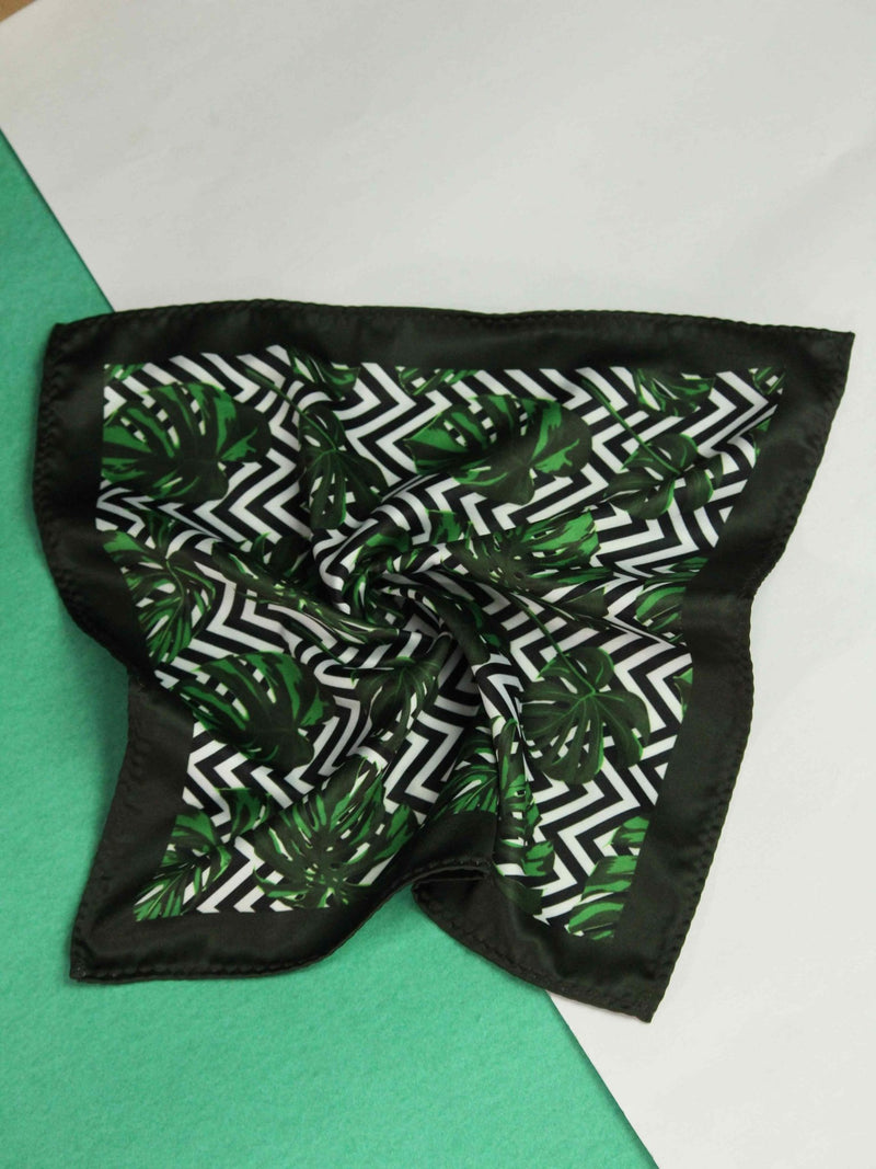 Green Floral Pocket Square - TOSSIDO