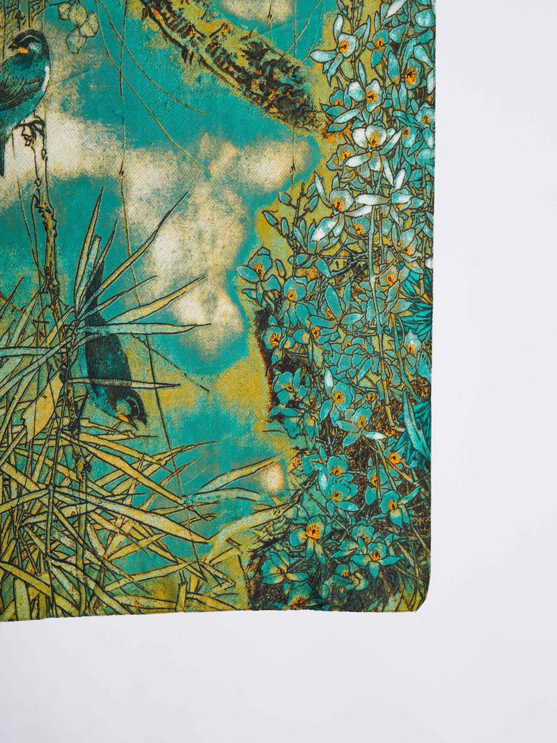 Green Floral Printed Stole - TOSSIDO