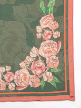 Green Floral Scarf & Scarf Bag Set - TOSSIDO