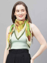 Green Floral Scarf & Scarf Bag Set - TOSSIDO