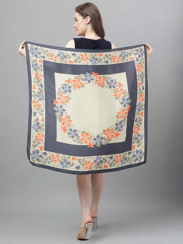 Green Floral Scarf & Scarf Bag Set - TOSSIDO