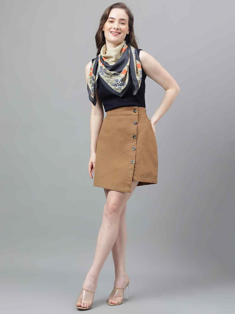 Green Floral Scarf & Scarf Bag Set - TOSSIDO