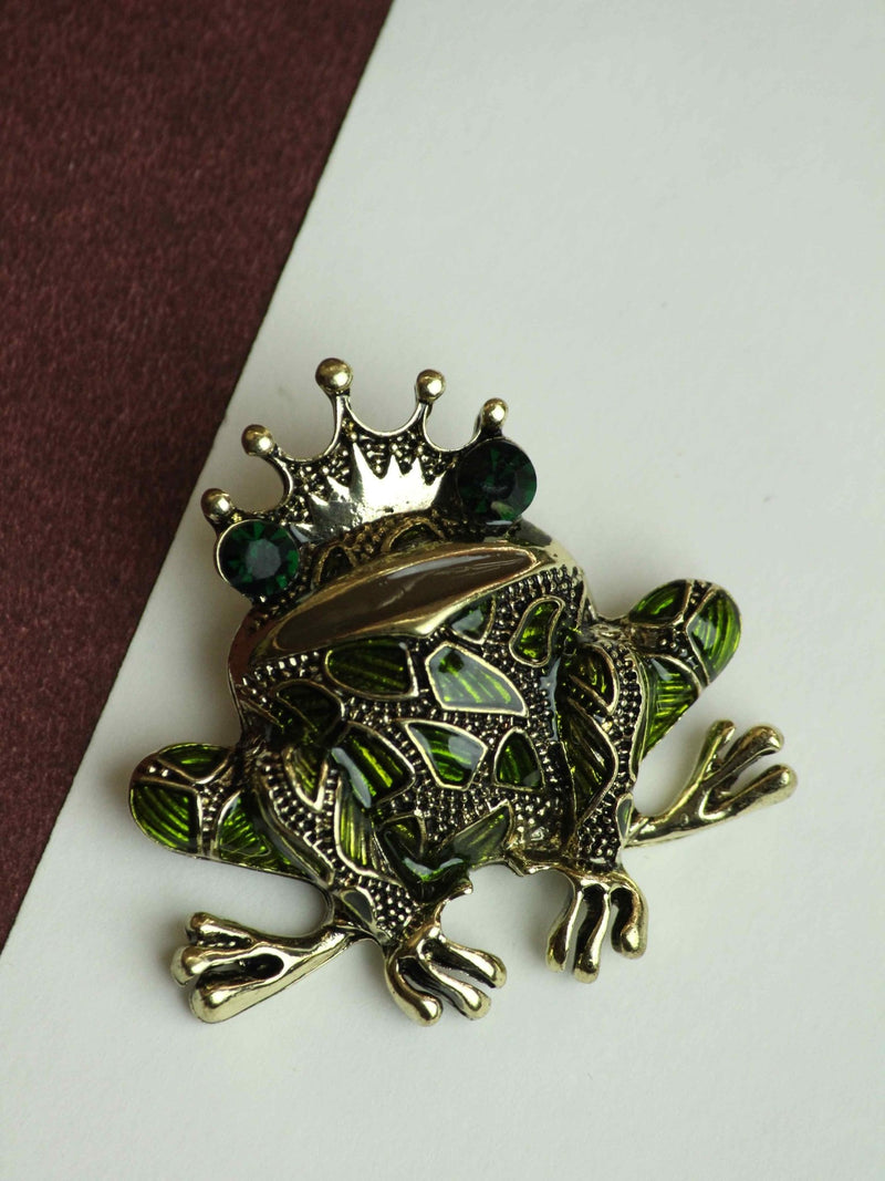 Green Frog Brooch - TOSSIDO