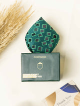 Green Geometric Jacquard Pocket Square - TOSSIDO