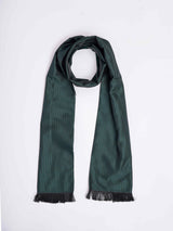 Green Geometric Reversible Stole & Pocket Square Set - TOSSIDO