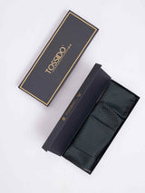 Green Geometric Woven Cravat & Pocket Square Set - TOSSIDO