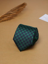 Green Geometrics Teflon Silk Necktie - TOSSIDO