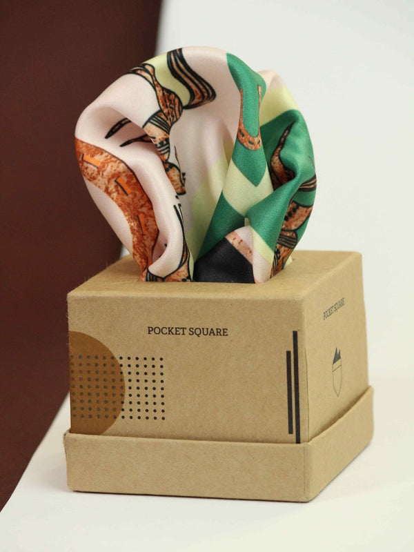 Green Horse Pocket Square - TOSSIDO