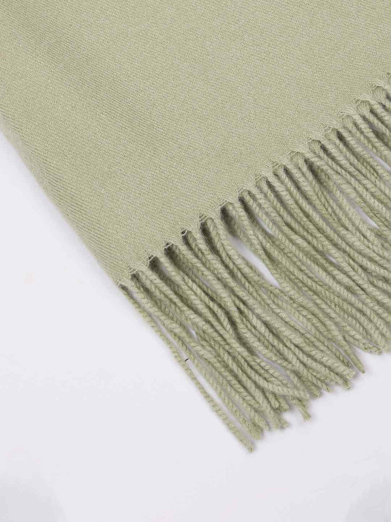 Green Hue Solid Woolen Muffler - TOSSIDO