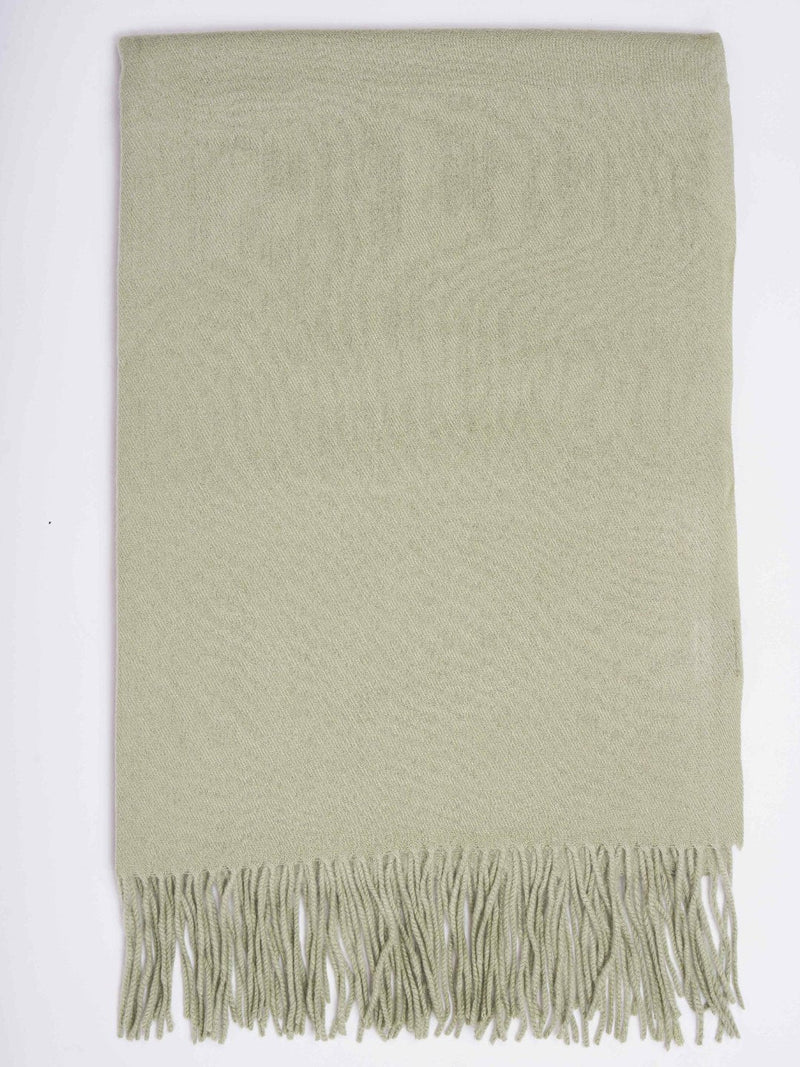 Green Hue Solid Woolen Muffler - TOSSIDO
