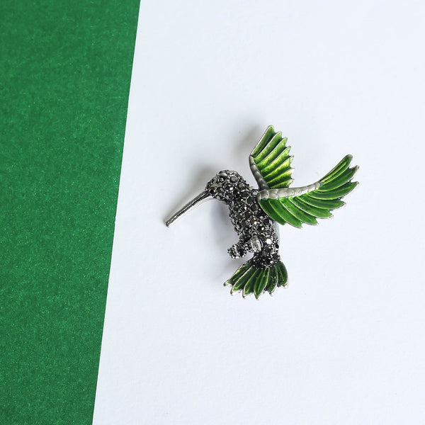 Green Kingfisher Brooch - TOSSIDO