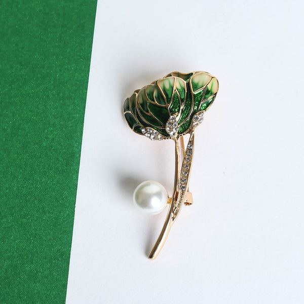 Green Lotus Brooch - TOSSIDO
