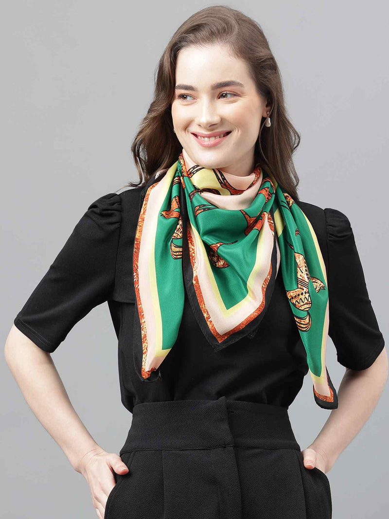 Green Novelty Scarf & Scarf Bag Set - TOSSIDO