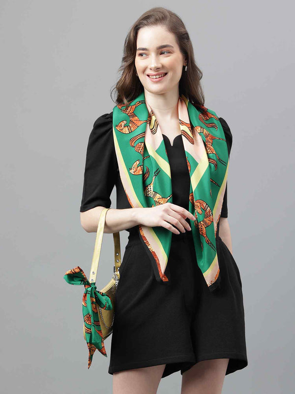 Green Novelty Scarf & Scarf Bag Set - TOSSIDO