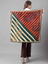 Green & Orange Stripe Scarf & Scarf Bag Set - TOSSIDO