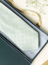 Green Paisley Broad + Long Necktie - TOSSIDO