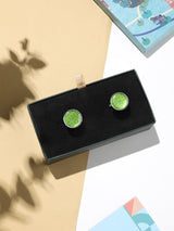 Green Paisley Cufflinks - TOSSIDO