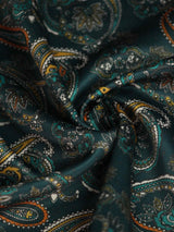Green Paisley Pocket Square - TOSSIDO