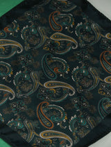 Green Paisley Pocket Square - TOSSIDO