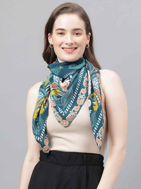 Green Paisley Scarf & Scarf Bag Set - TOSSIDO