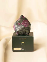 Green & Pink Floral Jacquard Pocket Square - TOSSIDO