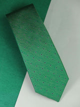 Green Polka Woven Silk Necktie - TOSSIDO