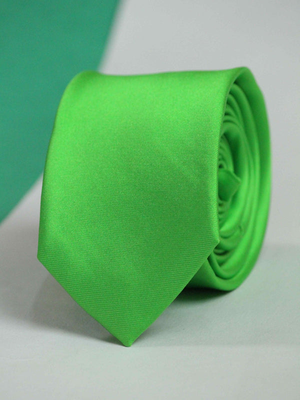 Green Skinny Solid Necktie - TOSSIDO