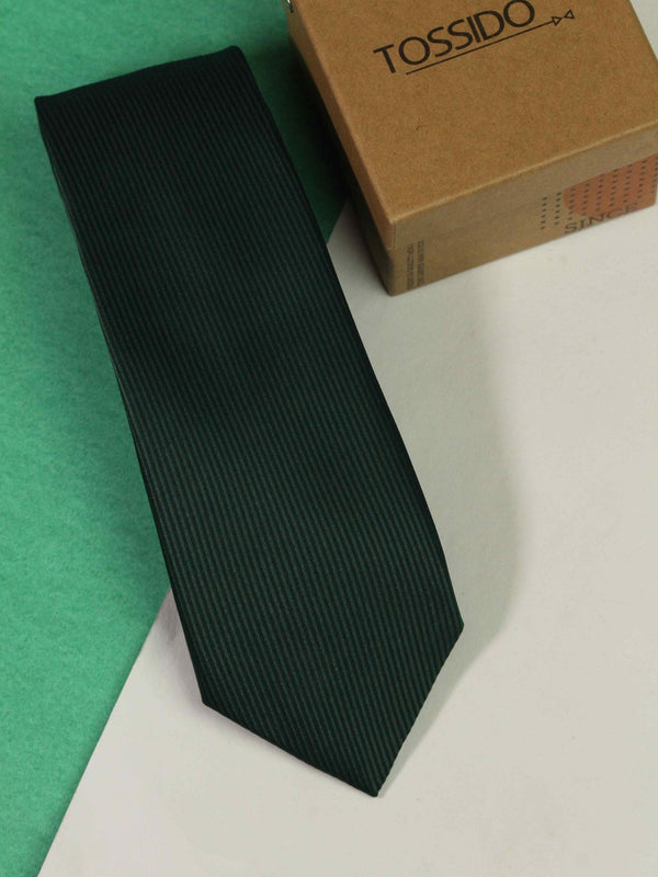 Green Solid Necktie - TOSSIDO