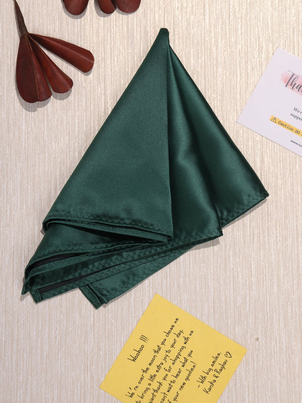 Green Solid Pocket Square - TOSSIDO