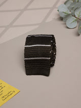 Green Stripe Silk Knitted Necktie