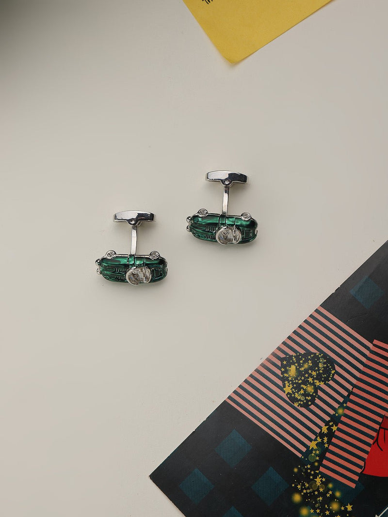 Green Vintage Car Cufflinks - TOSSIDO