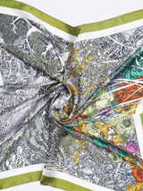 Green & White Floral Neckerchief - TOSSIDO