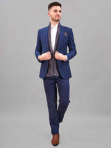 Grey Abstract Reversible Stole & Pocket Square Set - TOSSIDO