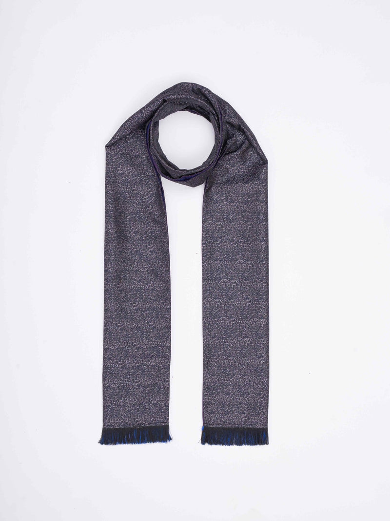 Grey Abstract Reversible Stole & Pocket Square Set - TOSSIDO