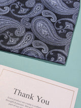 Grey Bold Paisley Woven Cravat & Pocket Square Set - TOSSIDO