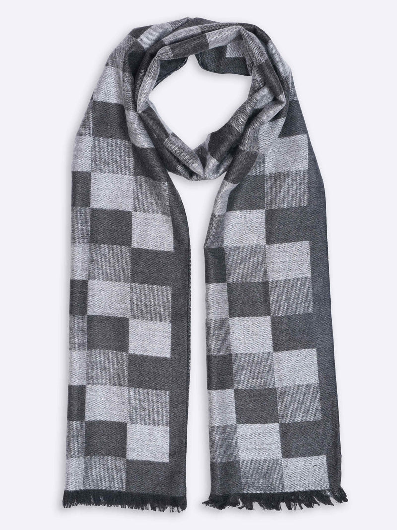 Grey Check Muffler - TOSSIDO