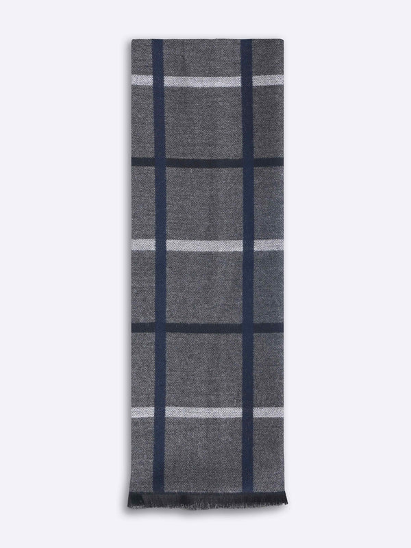 Grey Check Muffler - TOSSIDO