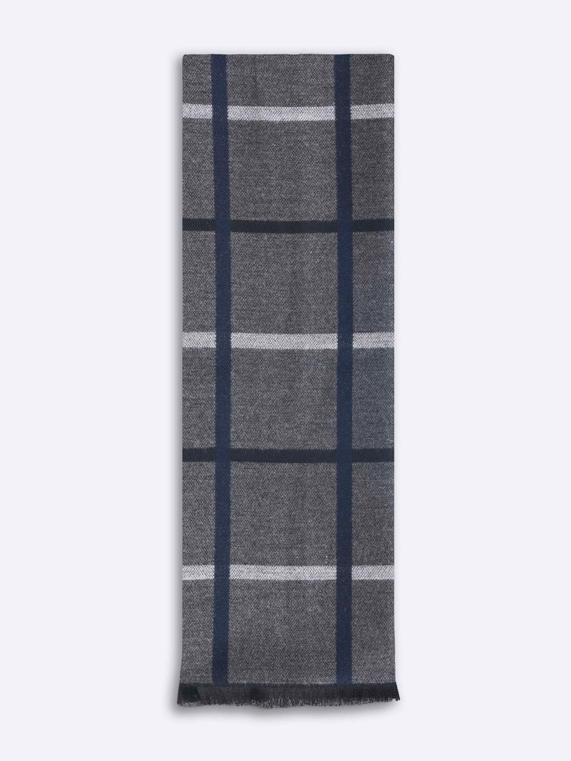Grey Check Muffler - TOSSIDO