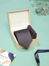 Grey Dot Necktie & Pocket Square Giftset